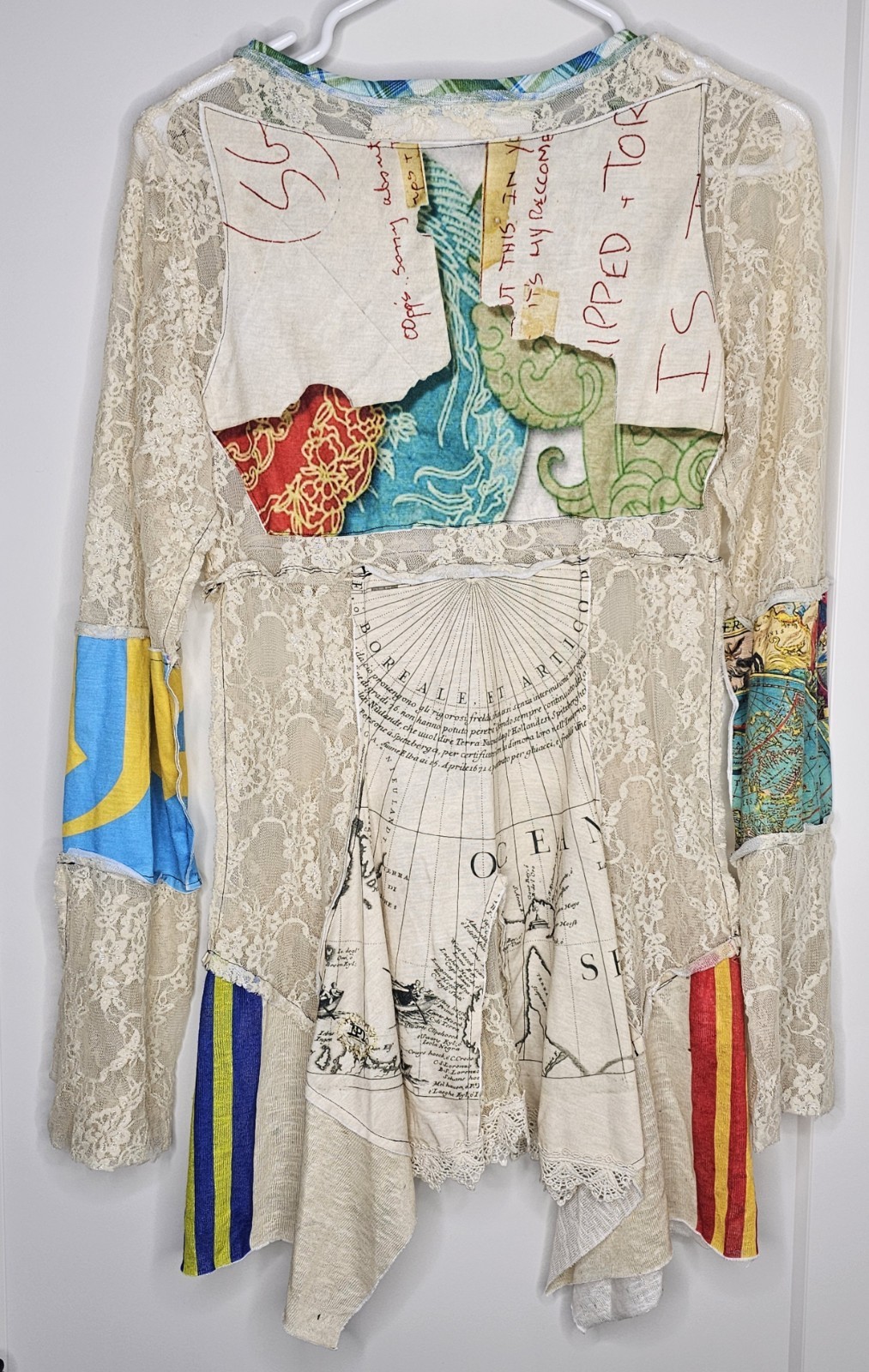 IPNG Designs Tunic Top Map Patchwork Lace Rhinest… - image 8