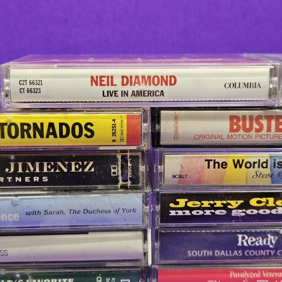 Vtg Mixed Lot of 34 Cassette Tapes Rock Country Christmas Big Band Soundtracks - Image 4 of 4