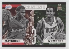 2012-13 Panini Matching Numbers Chris Paul Brandon Jennings #21 0a9a