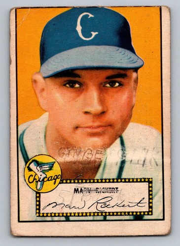 1952 Topps Marv Rickert [Red Back] #50 card