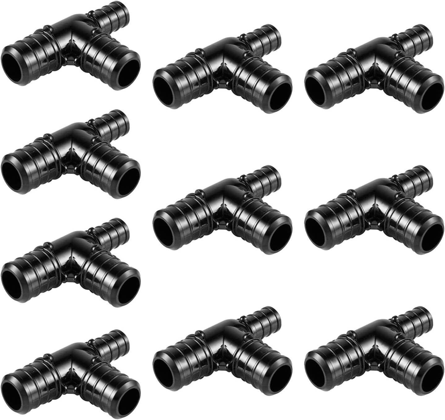 10 PCS Poly PPSU PEX Crimp Fitting 3/4 x 1/2 x 3/4 Inch Reducing Tee Plastic