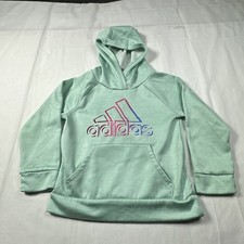 Adidas Hoodie Sweatshirt Girls Sz-3T Green 2852