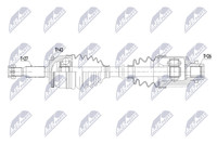 Nty NPW-MS-128 Antriebswelle Vorne Links FüR Mitsubishi