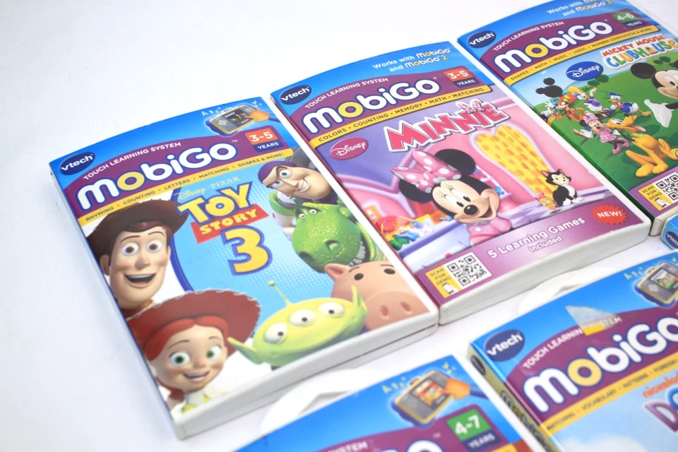 Lot of 6 VTech MobiGo  Learning Games Micky Mouse Minnie Toy Story 3 & More - Image 3 of 4