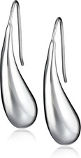 Amazon Collection Sterling Silver Teardrop Earrings