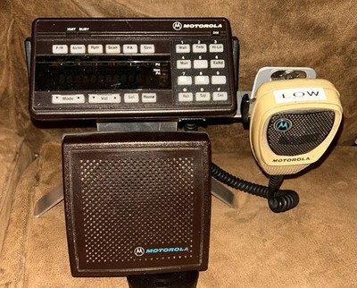 Vintage Set of Motorola Syntor X9000 Radio Controls in Custom Bracket Set