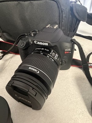 Canon EOS Rebel T6 Black DSLR Camera Kit w/ EF-S 18-55mm Lens, Flash, Bag