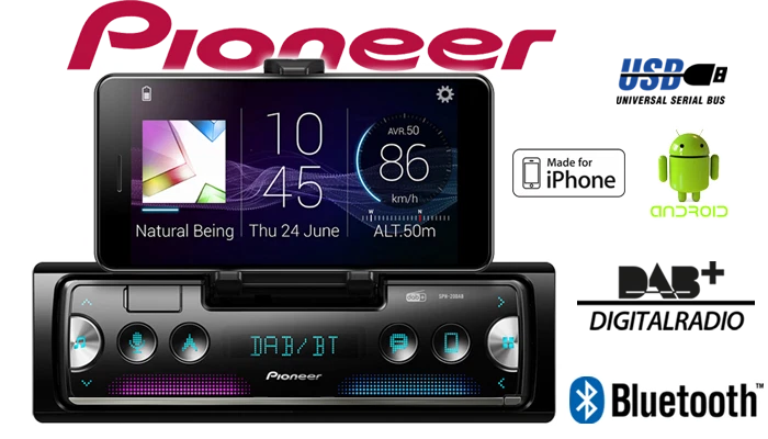 B-Ware Pioneer SPH-20DAB | Smartphone APP Radio mit DAB+ | Bluetooth | Spotify | - Bild 4 von 4
