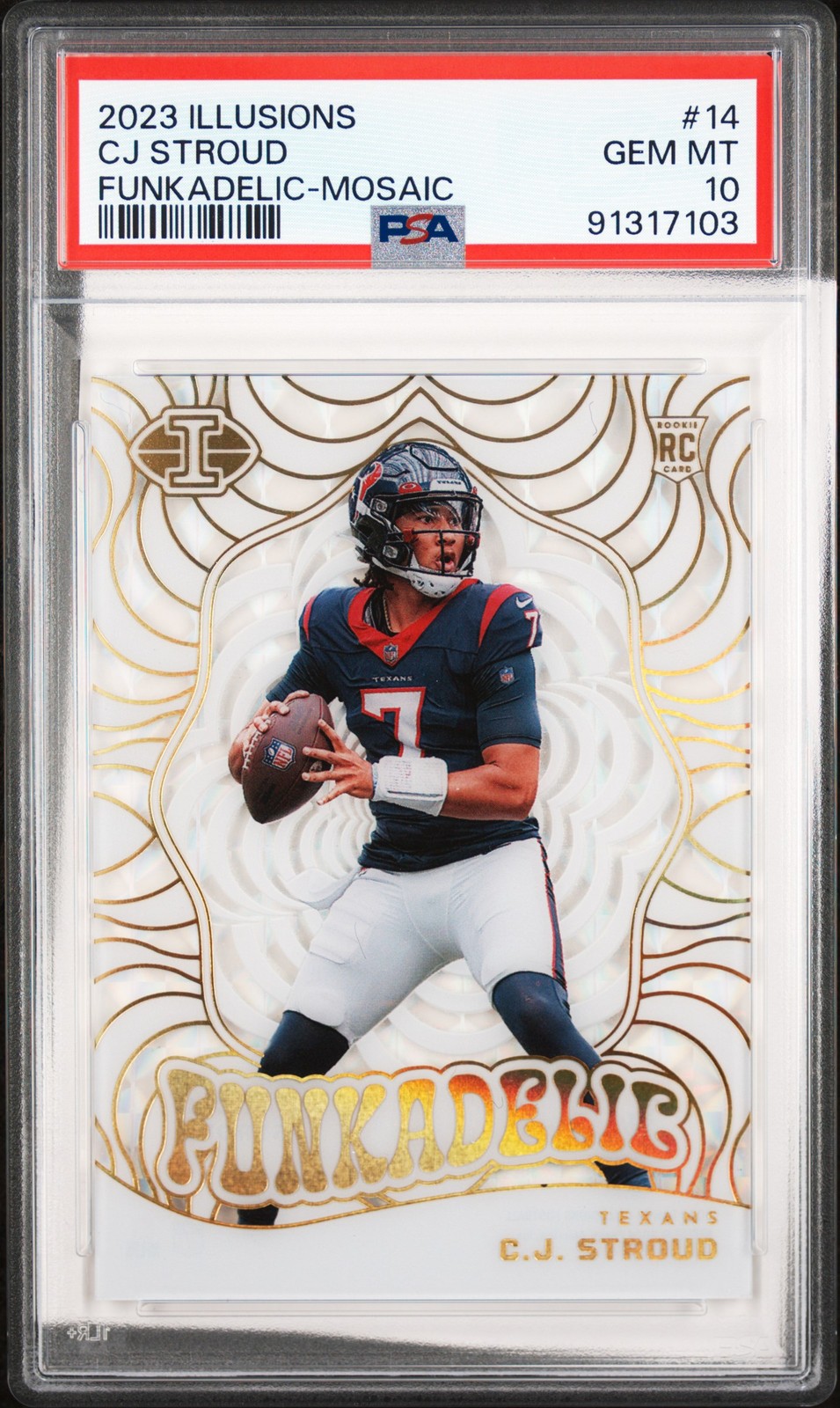 2023 Panini Illusions #14 CJ STROUD Funkadelic Mosaic PSA 10 SSP Case Hit