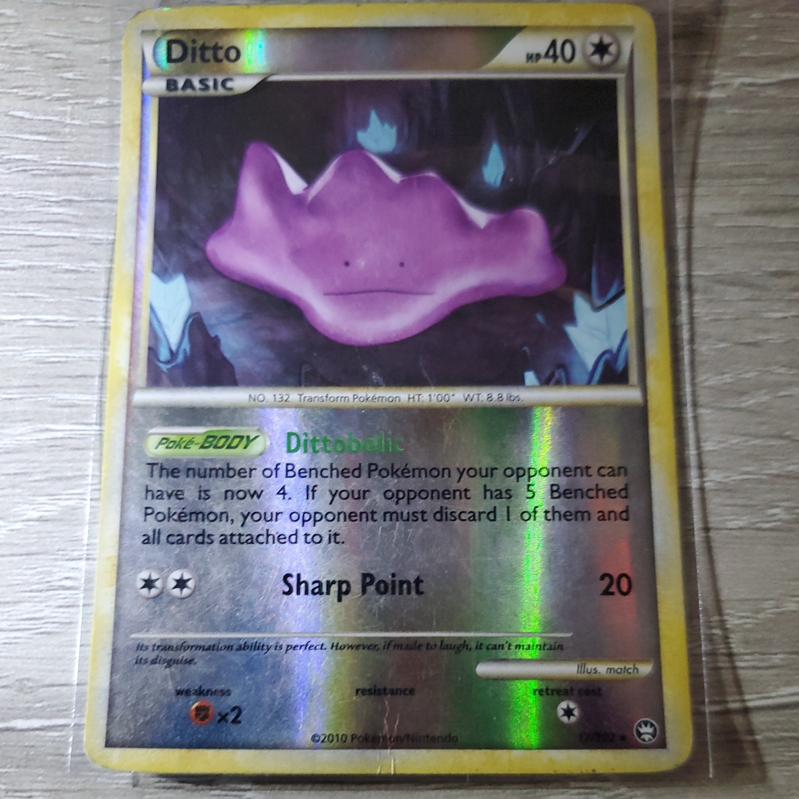 Ditto 17/102 Triumphant Reverse Holo LP English Pokemon TCG 2010