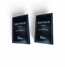 Dior Sauvage 2x Set Eau Forte Parfum ALCOHOL FREE Sample Spray Vial 1ml NEW