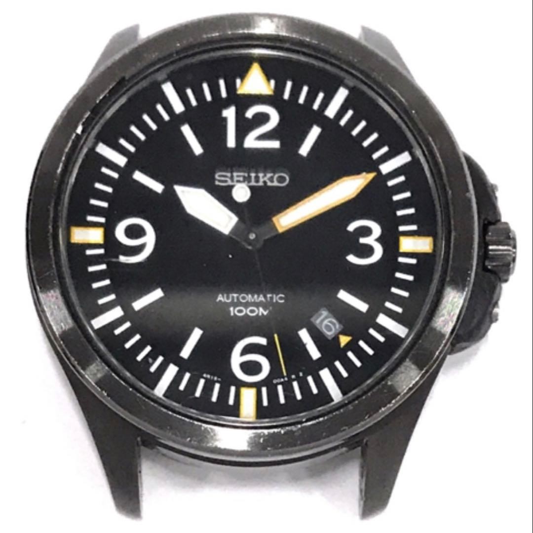腕時計(アナログ) SEIKO SRP029K Seiko SRP029K1 Automatic Watch Black Dial 4R15 Mens 47mm 22mm