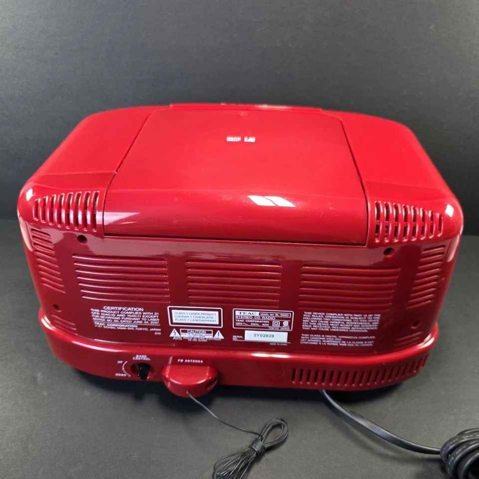 Rádio player TEAC SL-D920 USB, CD vermelho - Imagem 4 de 4