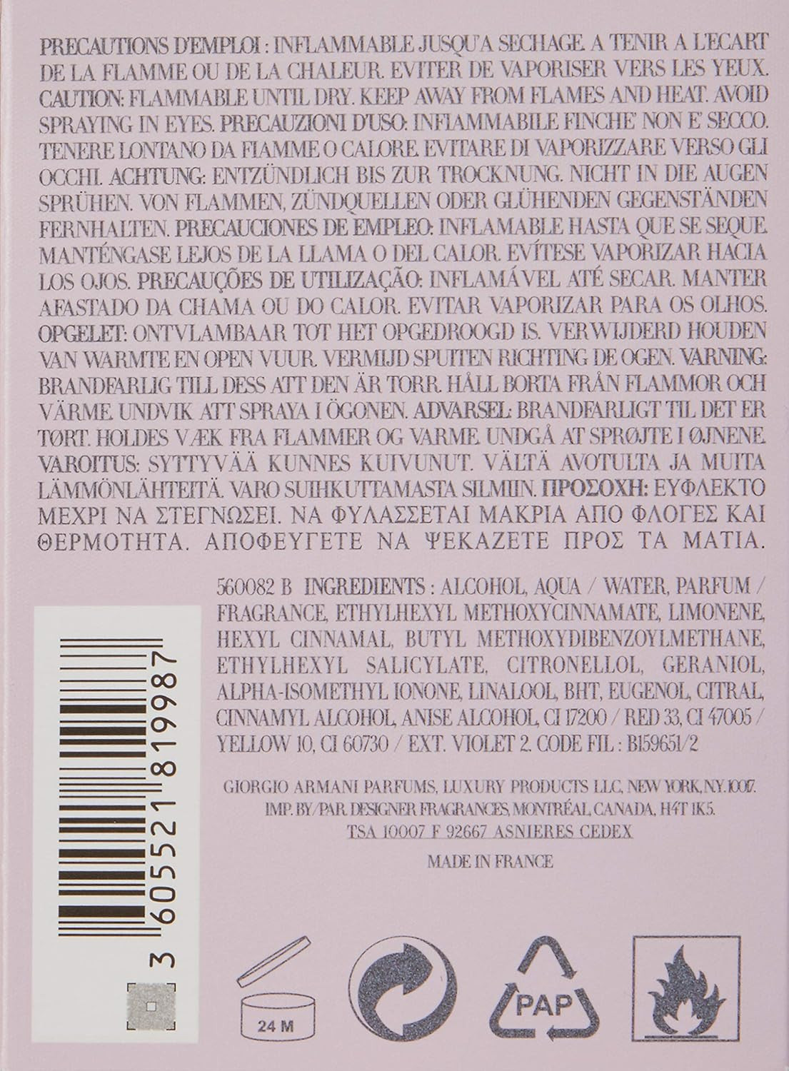 Giorgio Armani Emporio Diamonds Rose Eau de Toilette 50ml Spray - Image 3