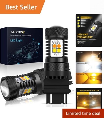 3157 Switchback LED Turn Signal Bulbs, 3157 LED Bulb White and Amber Dual Col...