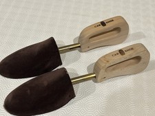 CAR SHOES wood and velvet shoe trees USED AS PICTURED