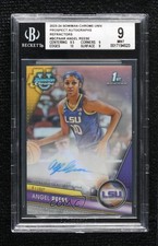 2023-24 Bowman U Chrome Prospect Refractor 139/250 Angel Reese BGS 9 MINT Auto