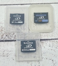 Lot of 3 Fujifilm Olympus xD-Picture Card 2GB M 512MB M Camera Memory Card