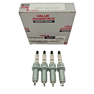 GENUINE OEM NISSAN VALUE ADVANTAGE SPARK PLUG - SET OF 4 (B2401-JA01J-NW)