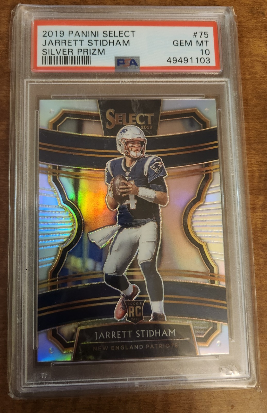 JARRETT STIDHAM 2019 Select Silver Prizm Concourse Rookie RC #75 PSA 10 Patriots