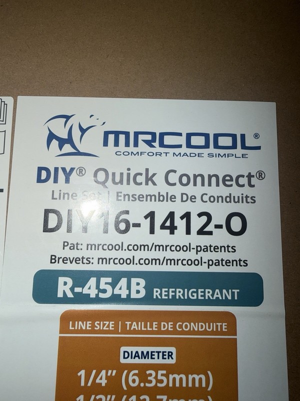 MRCOOL DIY DIY16-1412-0 LINE SET 1/4 1/2 New In Box