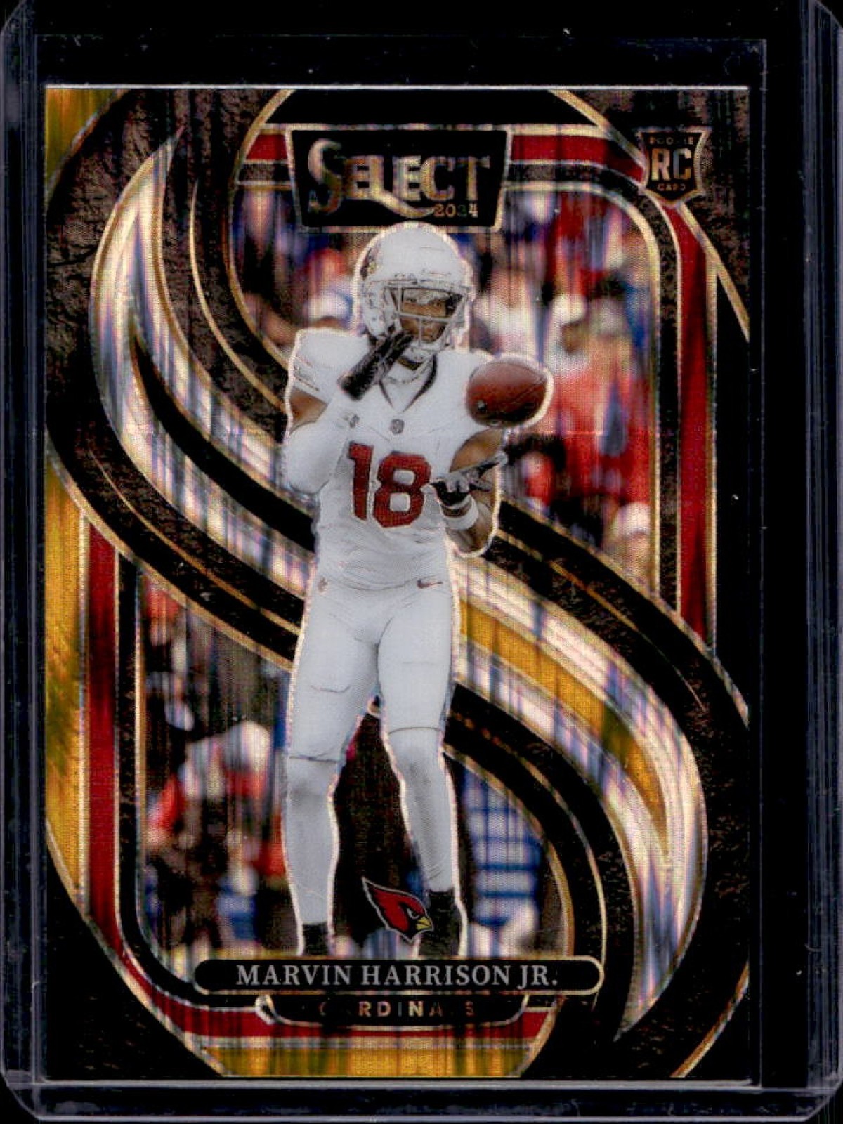 2024 Select Marvin Harrison Jr. Premier RC Black and Orange Prizm Shock #115