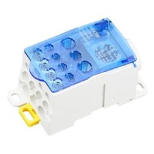 DIN Rail Distribution Box,690V Positions Screw Terminal Block 250A Blue