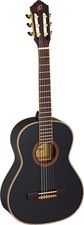 Ortega Guitars R121BK-3/4 Family Series 3/4 Body Size Nylon 6-String Guitar