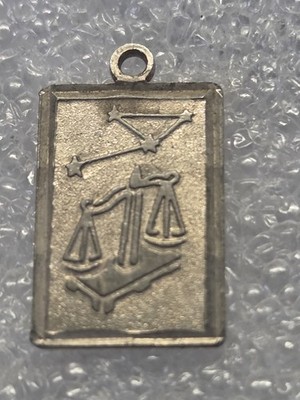 Vintage, Horoskop, Sternzeichen Anhänger, Edelstahl - Waage