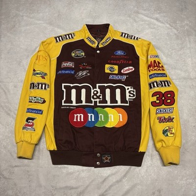 Vintage Elliot Sadler M&M s Yellow NASCAR Jacket Men s Small JH Design