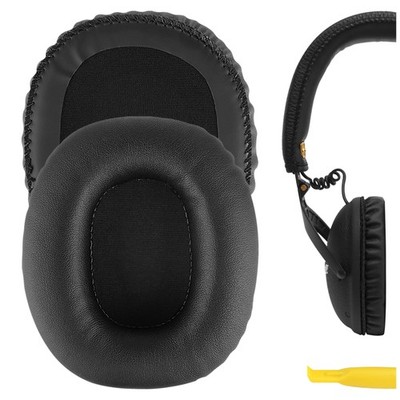 Geekria Protein Leather Ear Pads for Marshall Monitor Headphones (Black)