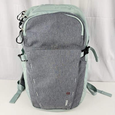 Swiss Gear Mint & Gray Color School Work Laptop Backpack 16x12x6''
