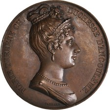 France, medal, tribute to Marie Thérèse d'Angoulême
