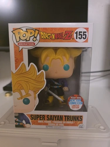 Funko Pop! Vinyl: Dragon Ball Z Trunks Super Saiyan #155 NYCC Excl w/ protector
