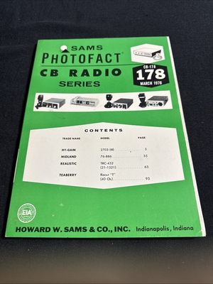 #ad SAMS Photofact CB Radio Series Manual CB 178 March 1978 $7.99