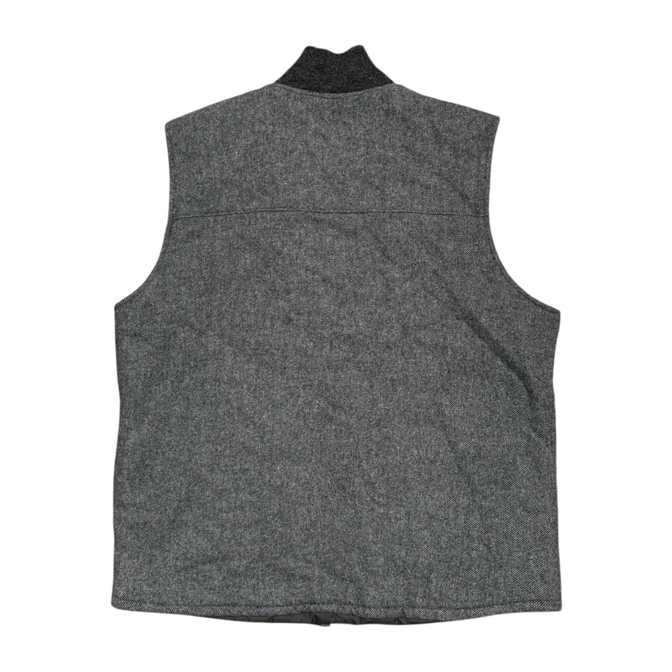 Woolrich Bear Claw Wool Blend Gray Insulated Vest Jacket Mens Medium - Image 2 of 4