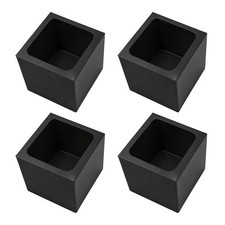 Graphite Ingot Molds 4 Pieces 1kg for Casting Gold Silver Aluminum black