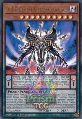 1. Auflage D/D/D Schicksalskönig Zero Laplace Ultra Rare GFP2-DE079 Yugioh
