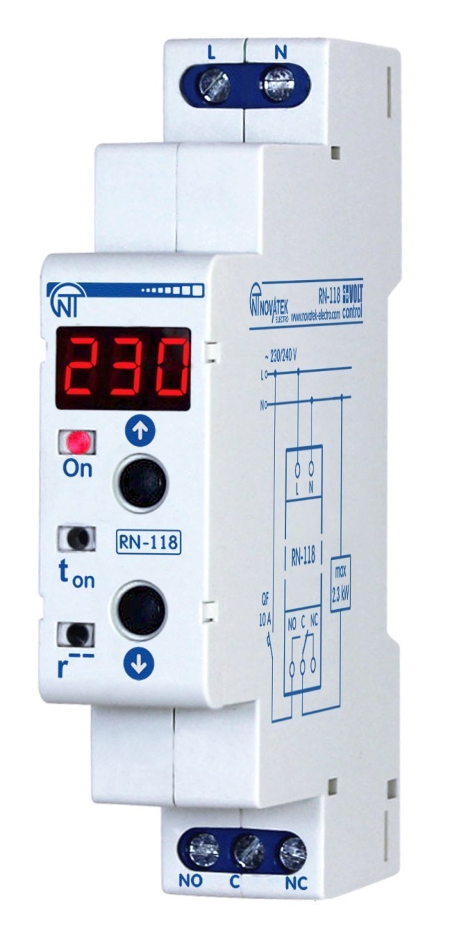 Voltage Monitoring Relay 1 Phase 230V 5-900s RN-118