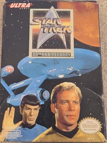 star trek 25th annivresary nintendo game NES original box and manual 1991 tested