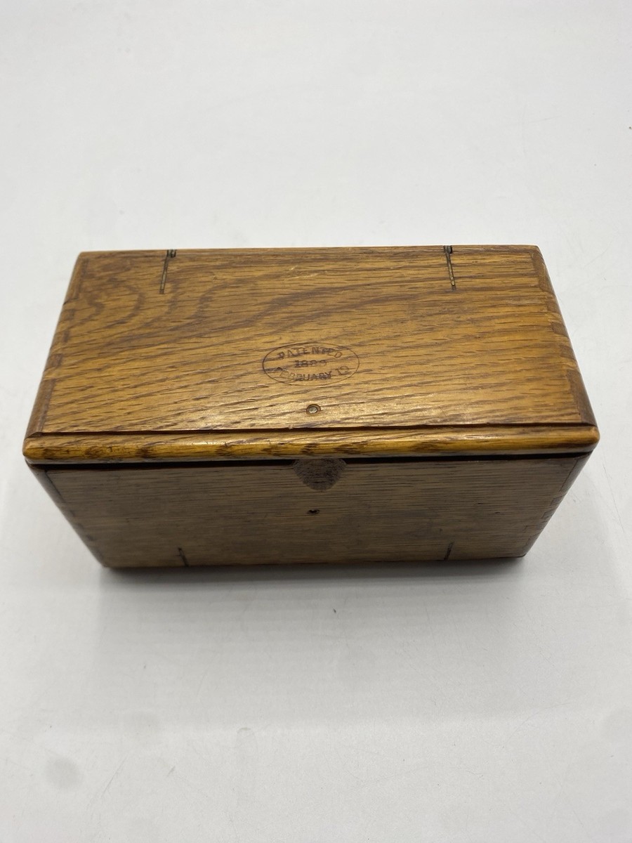 箱馬 Antique 1889 Singer Sewing Machine Oak Puzzle Box With Accessories