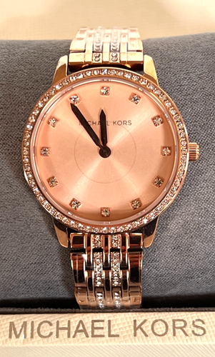 Orologio Michael Kors MK4369 Melissa donna oro rosa acciaio inox glitz ESPOSITORE NEGOZIO - Foto 3 di 8