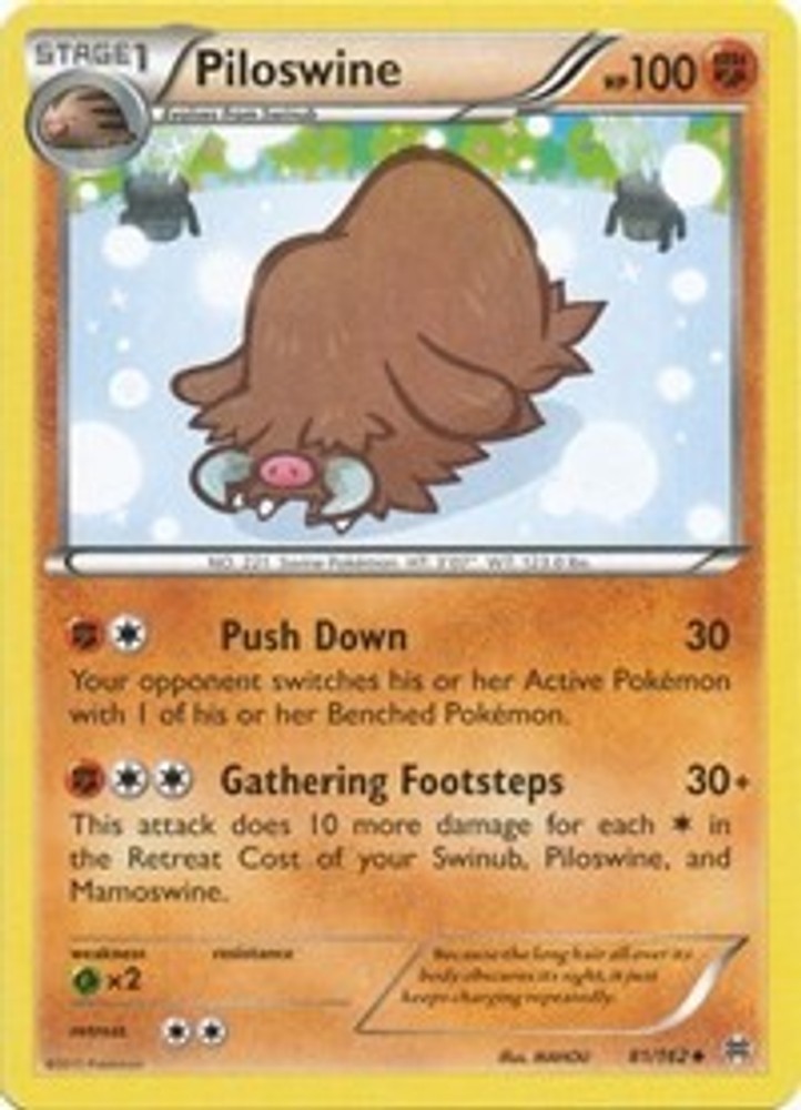 LP Piloswine [XY - BREAKthrough 81/162] Reverse Holofoil Uncommon Pokemon TCG