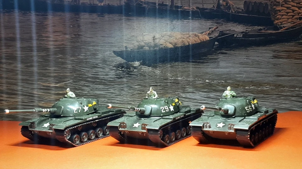 HO - ROCO MINITANKS 181 - DIORAMA*** - TROIS CHARS de COMBAT US - M 60 A1 en BÉ - Photo 2/4