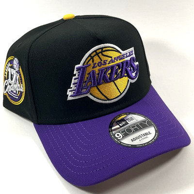 New Era LA Lakers Exclusive Black Purple 9FORTY A-Frame Snapback