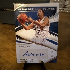 2019-20 Immaculate Collection - Heralded Signatures Andre Miller #HS-AML /75