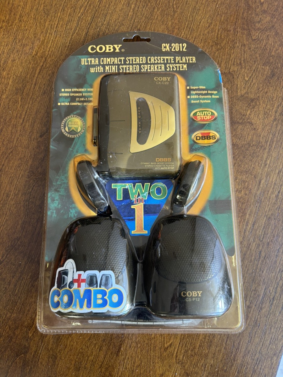 Coby Cx-2012 Cassette Player With Mini Stereo Speaker System for