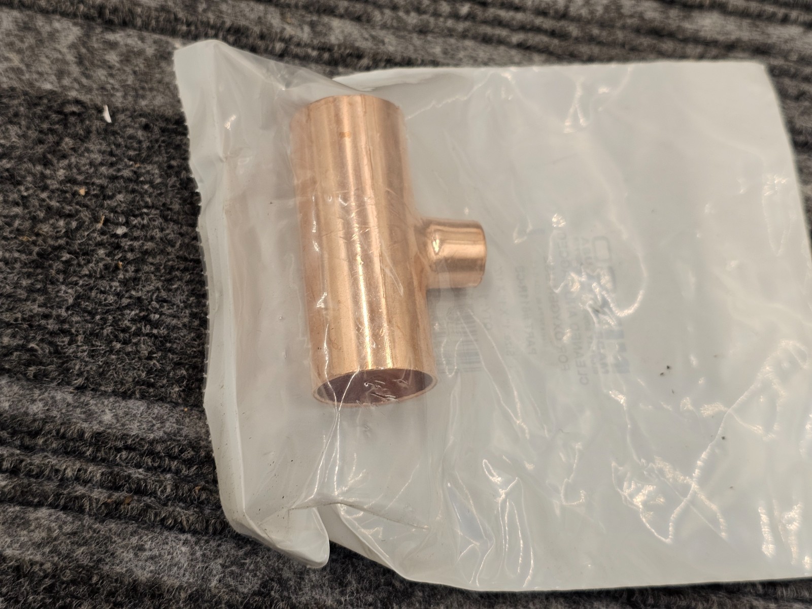(QTY 3) NIBCO 611R-CB Reducing Wrot Copper Tee 1" x 1" x 1/2"