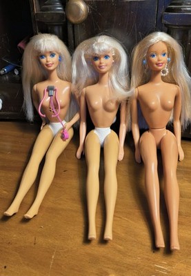 Lot of 3 Barbie Bodies 1966 with Heads 1975 China Mattel Twist/Turn Bodies