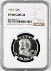 1961 FRANKLIN HALF DOLLAR PROOF NGC PR68 CAMEO